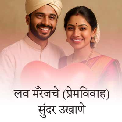 लव मॅरेजचे (प्रेमविवाह) सुंदर बेस्ट मराठी उखाणे । Beautiful Best Marathi Ukhane for Love Marriage